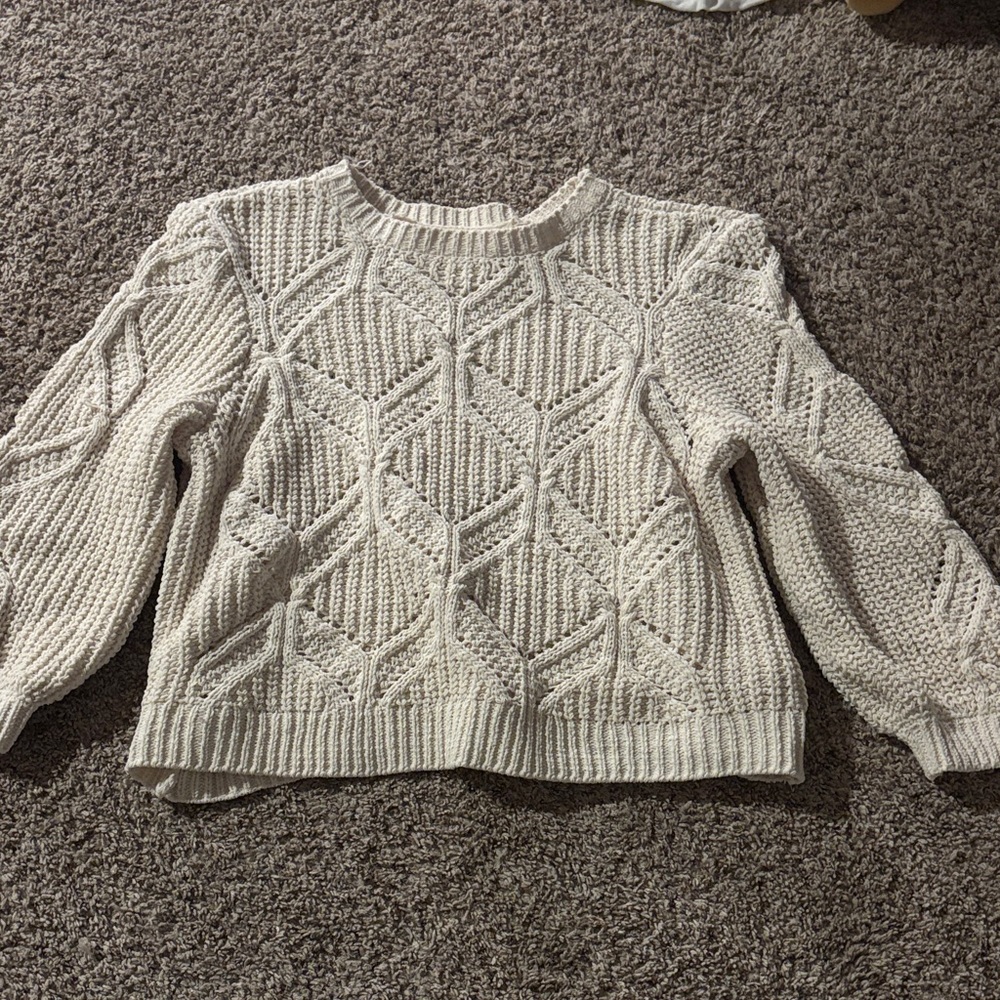 Maurices Cream Textured Knit Sweater